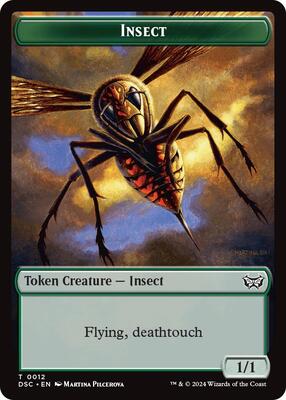 Insect (0012) // Spider Double-Sided Token card from Commander: Duskmourn: House of Horror