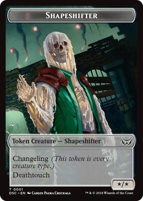 Shapeshifter // Insect (0022) Double-Sided Token card from Commander: Duskmourn: House of Horror