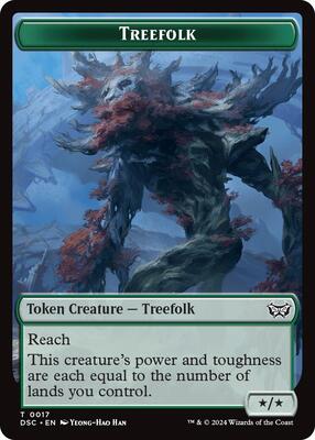Treefolk // Spider Double-Sided Token card from Commander: Duskmourn: House of Horror