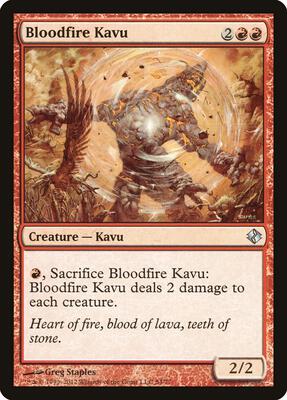 Bloodfire Kavu card from Duel Decks: Venser vs. Koth