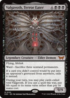 Valgavoth, Terror Eater card from Promo Pack: Duskmourn: House of Horror