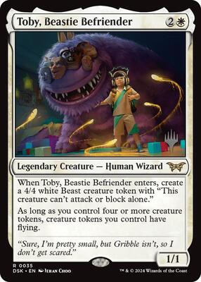 Toby, Beastie Befriender card from Promo Pack: Duskmourn: House of Horror