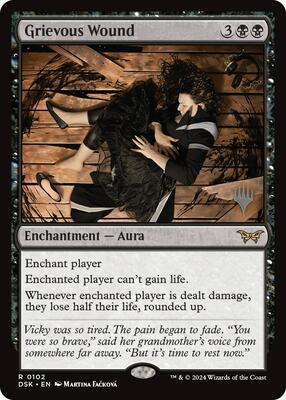 Grievous Wound card from Promo Pack: Duskmourn: House of Horror