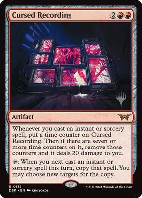 Cursed Recording (0131) card from Promo Pack: Duskmourn: House of Horror