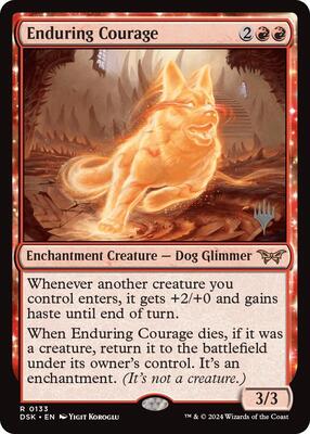 Enduring Courage card from Promo Pack: Duskmourn: House of Horror