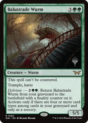 Balustrade Wurm card from Promo Pack: Duskmourn: House of Horror
