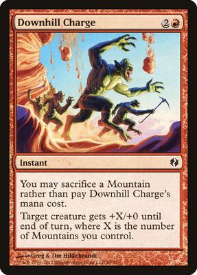 Downhill Charge card from Duel Decks: Venser vs. Koth