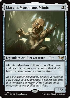 Marvin, Murderous Mimic card from Promo Pack: Duskmourn: House of Horror