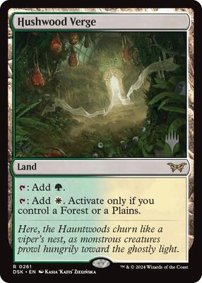 Hushwood Verge card from Promo Pack: Duskmourn: House of Horror
