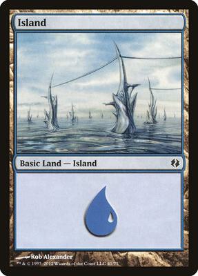 Island (41) card from Duel Decks: Venser vs. Koth