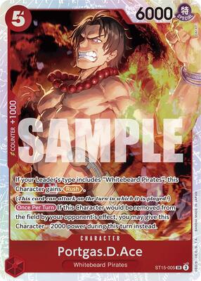 Portgas.D.Ace card from Starter Deck 15: RED Edward.Newgate