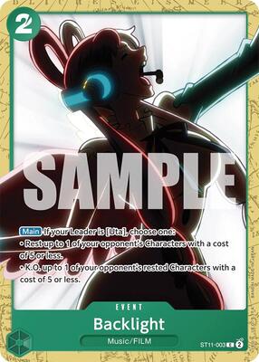 Backlight card from Starter Deck 16: GREEN Uta
