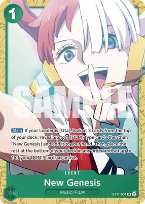 New Genesis card from Starter Deck 16: GREEN Uta