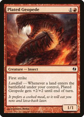 Plated Geopede card from Duel Decks: Venser vs. Koth
