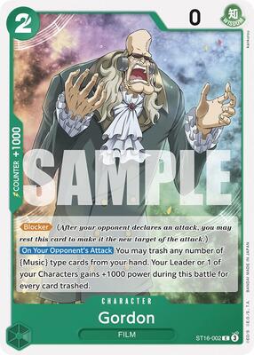 Gordon card from Starter Deck 16: GREEN Uta