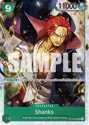 Shanks card from Starter Deck 16: GREEN Uta