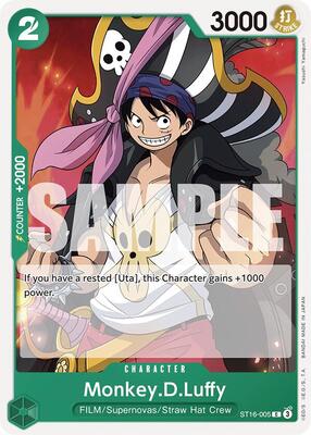 Monkey.D.Luffy (ST16-005) card from Starter Deck 16: GREEN Uta