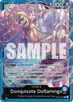 Donquixote Doflamingo (OP01-060) card from Starter Deck 17: BLUE Donquixote Doflamingo