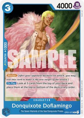 Donquixote Doflamingo (OP01-073) card from Starter Deck 17: BLUE Donquixote Doflamingo