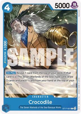 Crocodile card from Starter Deck 17: BLUE Donquixote Doflamingo
