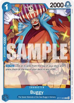 Buggy card from Starter Deck 17: BLUE Donquixote Doflamingo
