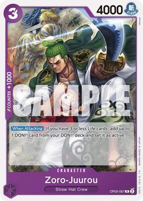 Zoro-Juurou (OP05-067) card from Starter Deck 18: PURPLE Monkey.D.Luffy