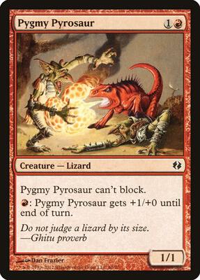 Pygmy Pyrosaur card from Duel Decks: Venser vs. Koth
