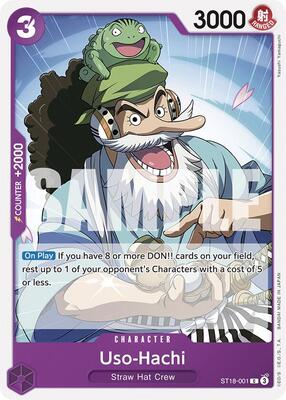 Uso-Hachi (ST18-001) card from Starter Deck 18: PURPLE Monkey.D.Luffy