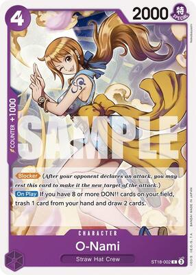 O-Nami card from Starter Deck 18: PURPLE Monkey.D.Luffy