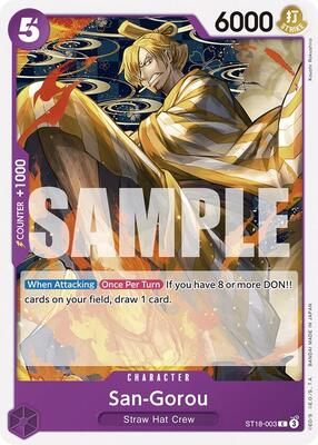 San-Gorou card from Starter Deck 18: PURPLE Monkey.D.Luffy