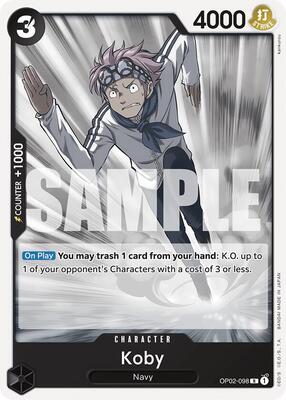Koby card from Starter Deck 19: BLACK Smoker