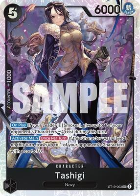 Tashigi card from Starter Deck 19: BLACK Smoker