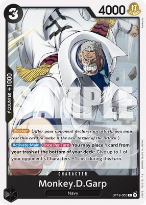 Monkey.D.Garp card from Starter Deck 19: BLACK Smoker