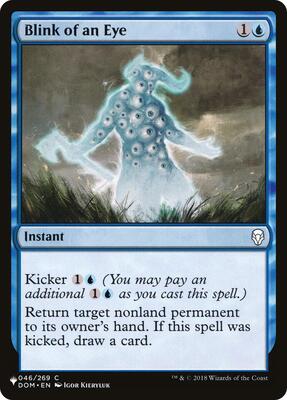 Blink of an Eye card from The List Reprints