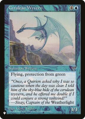 Cerulean Wyvern card from The List Reprints