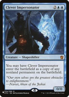 Clever Impersonator card from The List Reprints