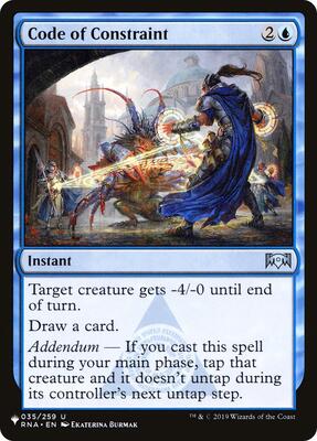 Code of Constraint card from The List Reprints