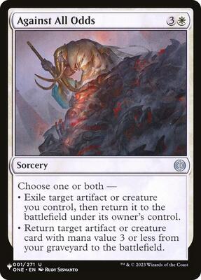 Against All Odds card from The List Reprints