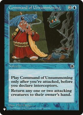 Command of Unsummoning card from The List Reprints
