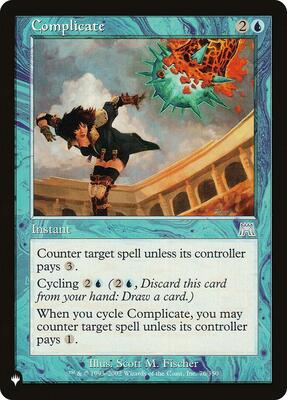 Complicate card from The List Reprints
