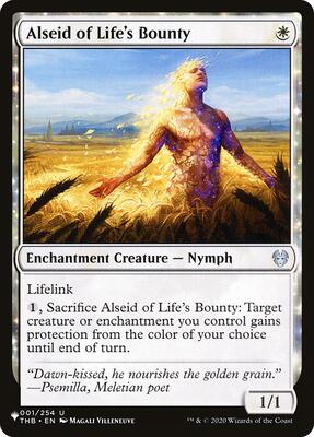 Alseid of Life's Bounty card from The List Reprints