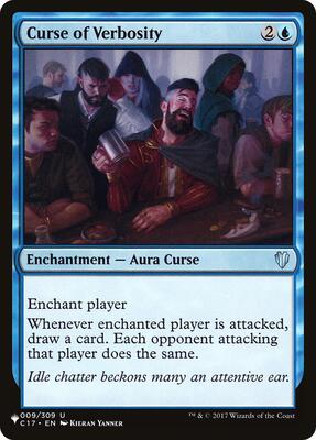 Curse of Verbosity card from The List Reprints