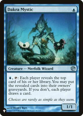 Dakra Mystic card from The List Reprints
