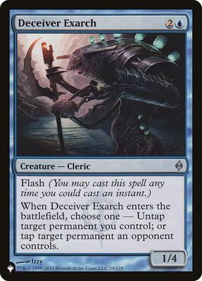 Deceiver Exarch card from The List Reprints