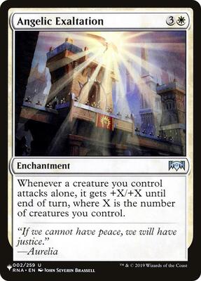 Angelic Exaltation card from The List Reprints
