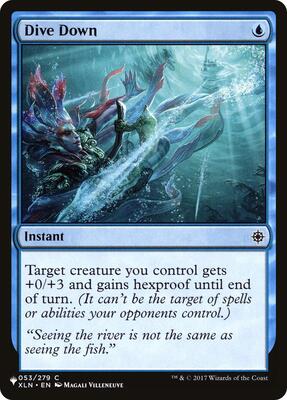 Dive Down card from The List Reprints