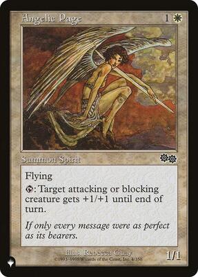Angelic Page card from The List Reprints