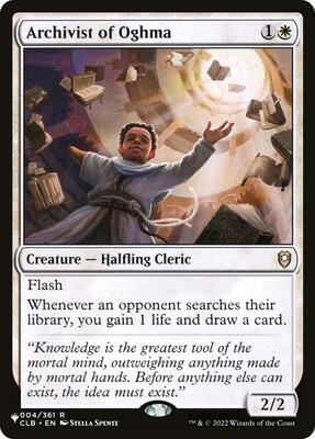 Archivist of Oghma card from The List Reprints