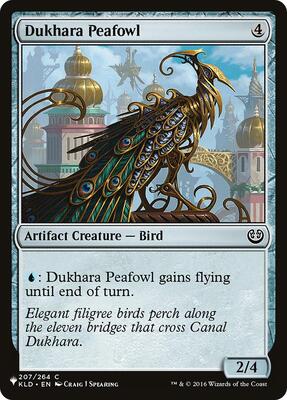 Dukhara Peafowl card from The List Reprints