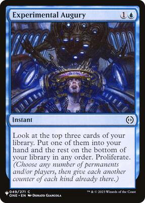 Experimental Augury card from The List Reprints